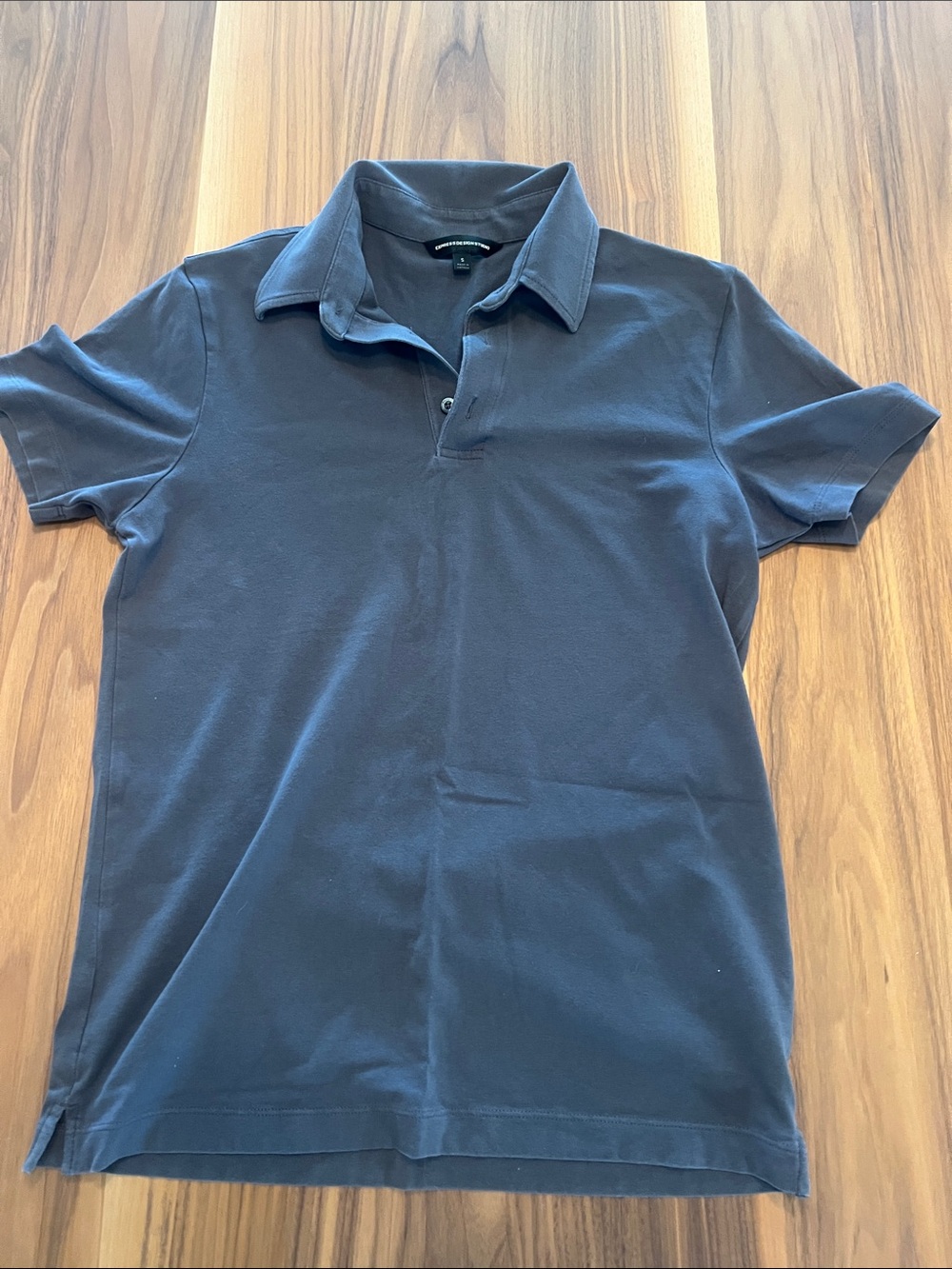 Express Design Studio Gray Polo, size small.